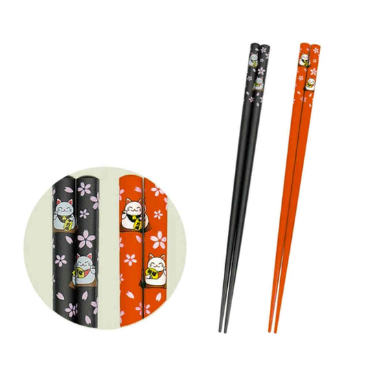 Paire de Baguettes Maneki Neko