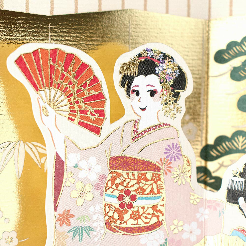 Carte Pop-Up Geisha - Anniversaire
