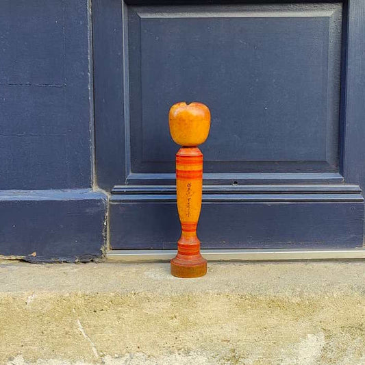 Poupée Kokeshi XL - Fleurie / Vintage