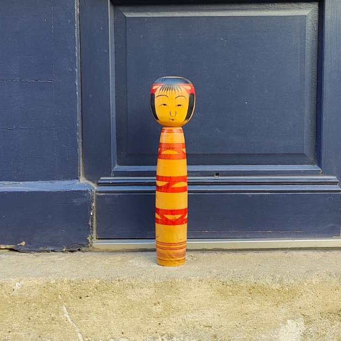 Poupée Kokeshi XL - Vague / Vintage