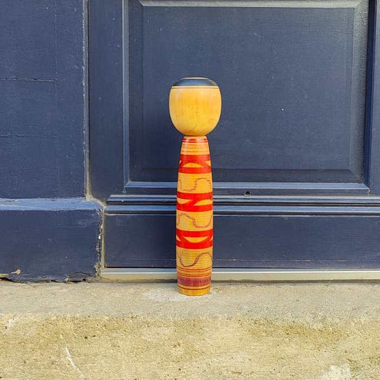 Poupée Kokeshi XL - Vague / Vintage
