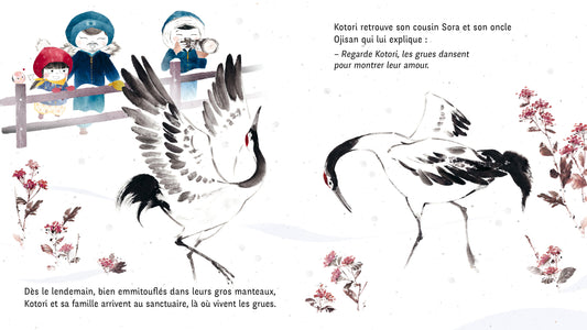Kotori et les Grues d'Hokkaido