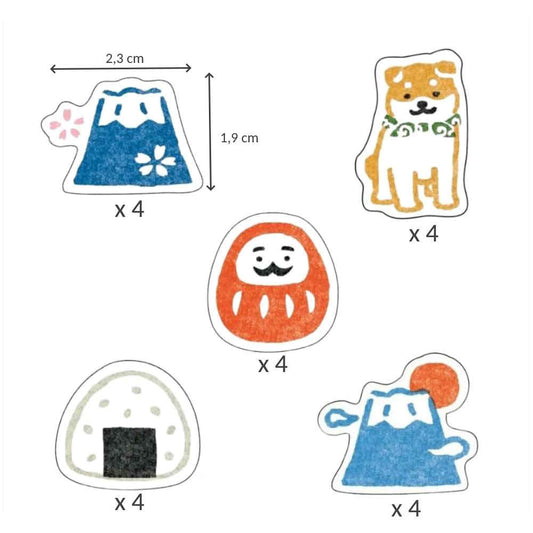 Sachet de Stickers - Emblèmes du Japon