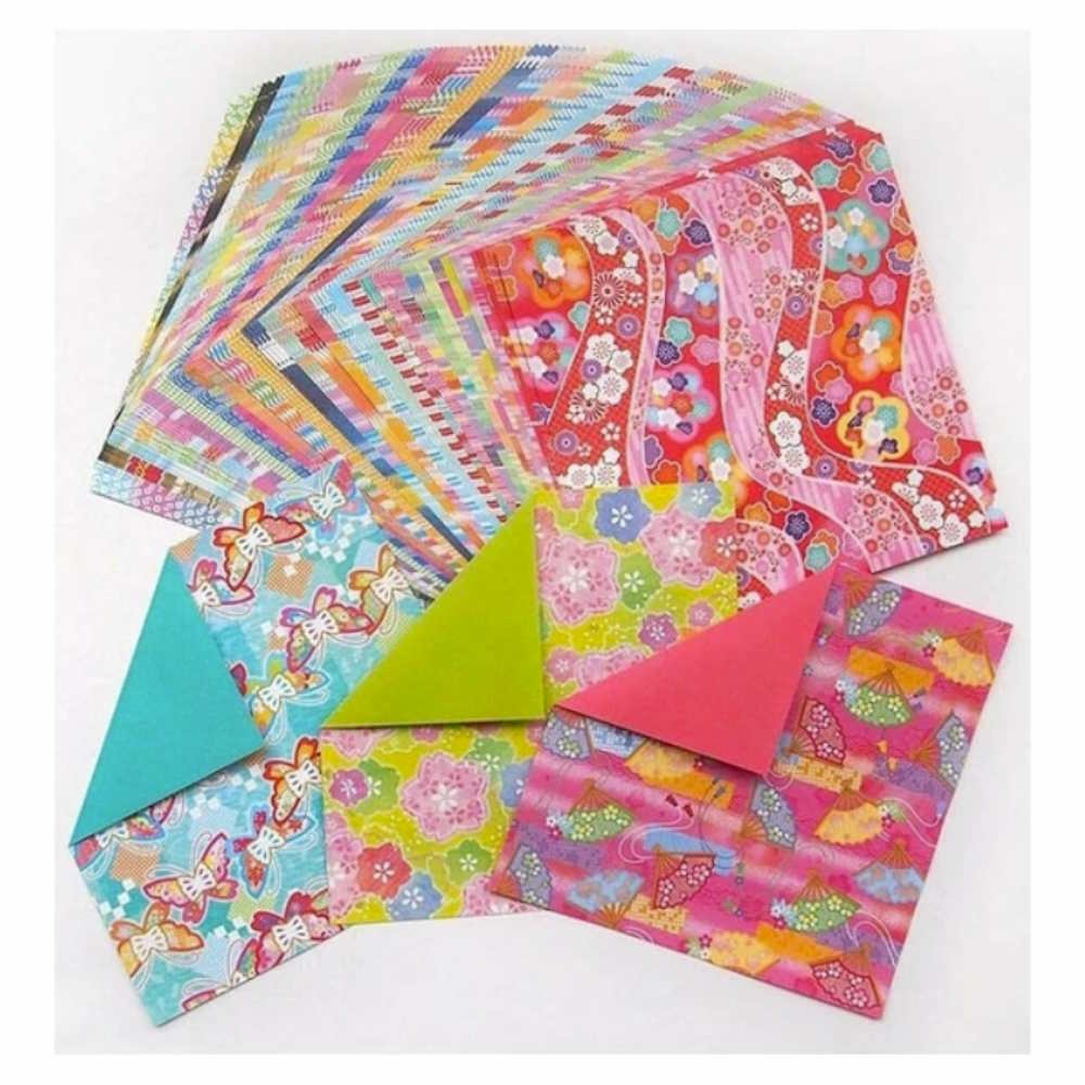 Papier Origami - 120 feuilles 15x15 cm Recto/Verso