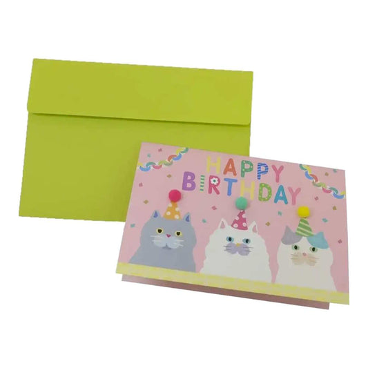 Carte Pop-Up 3 Chats - Anniversaire