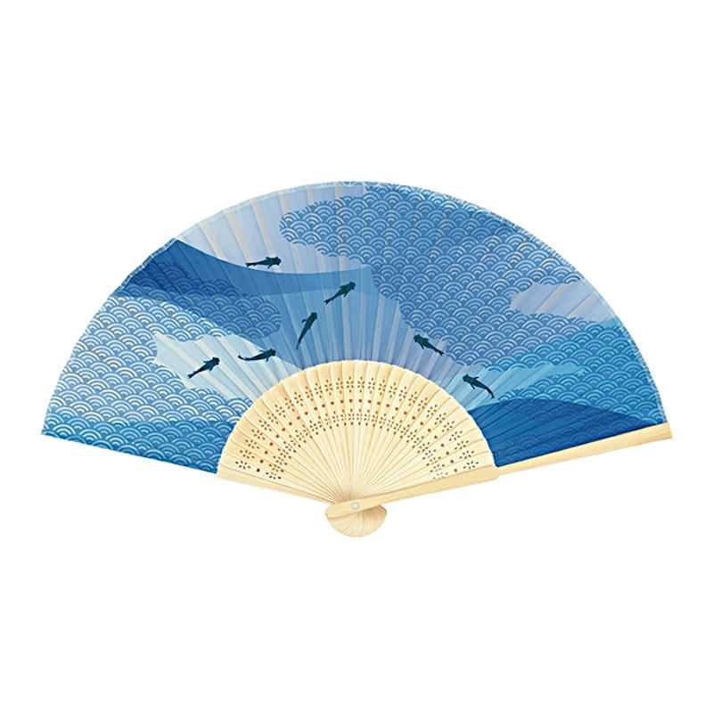 Eventail Sensu Poissons Bleus