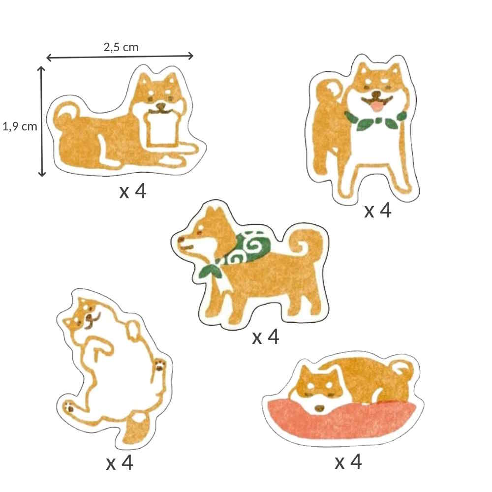 Sachet de Stickers - Shiba Inu
