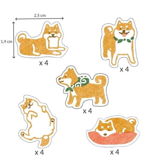 Sachet de Stickers - Shiba Inu