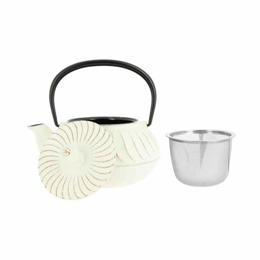 Théière en fonte Iwachu - Nami Blanc - 0.65 L