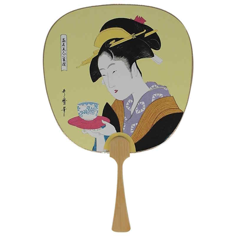 Eventail Uchiwa Geisha Tasse de Thé
