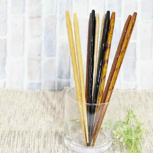 Set de 5 Paires de Baguettes - Bois Uni