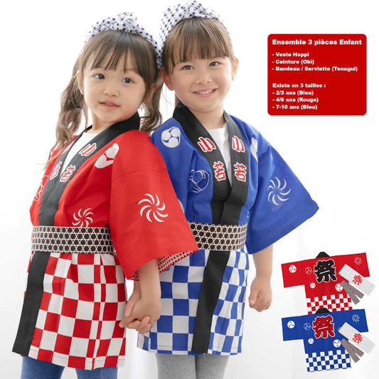 Set 3 pcs "Matsuri" pour Enfants - 3 Tailles