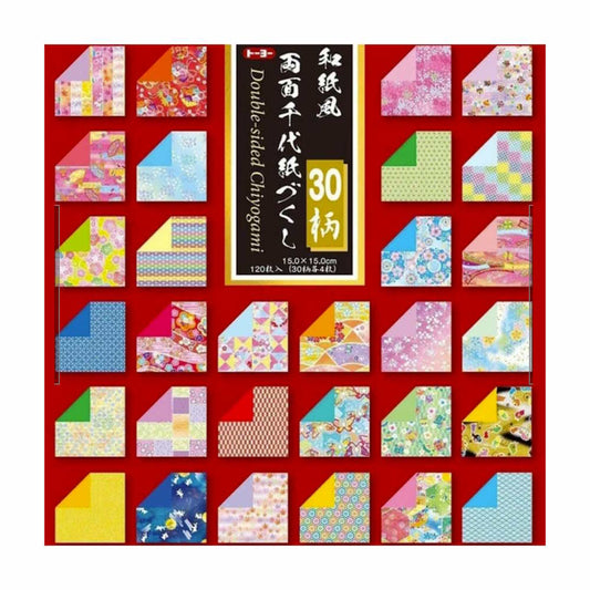 Papier Origami - 120 feuilles 15x15 cm Recto/Verso