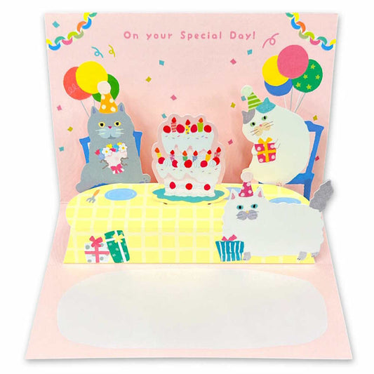 Carte Pop-Up 3 Chats - Anniversaire