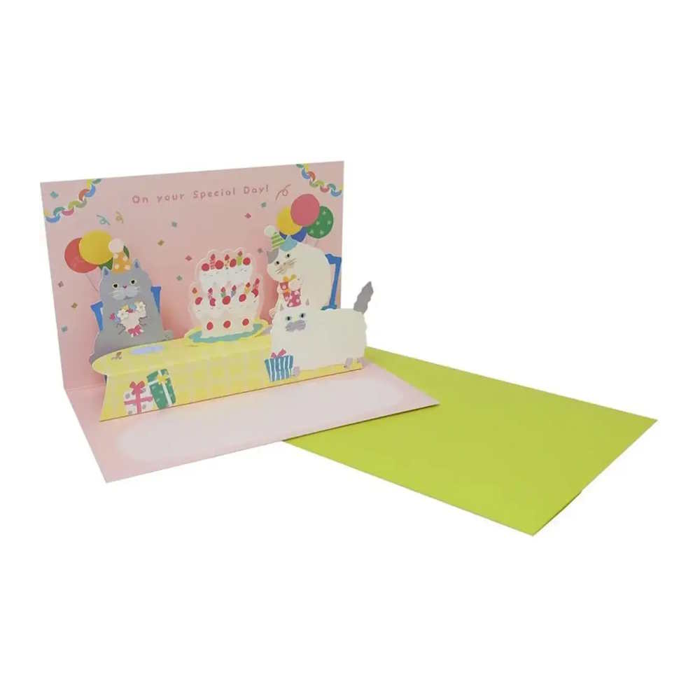 Carte Pop-Up 3 Chats - Anniversaire