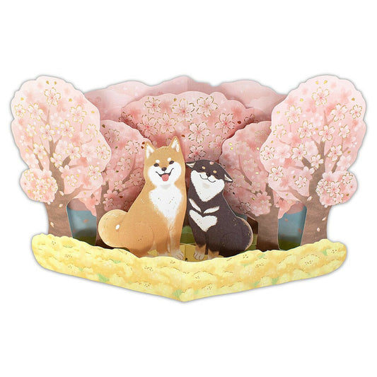 Carte Pop-Up Shiba & Sakura